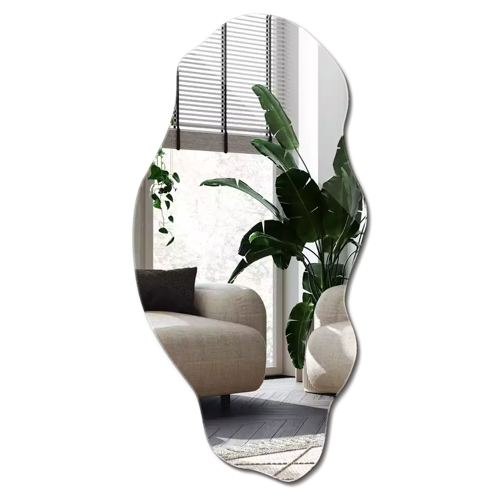 Oglindă formă neregulată decor original de perete