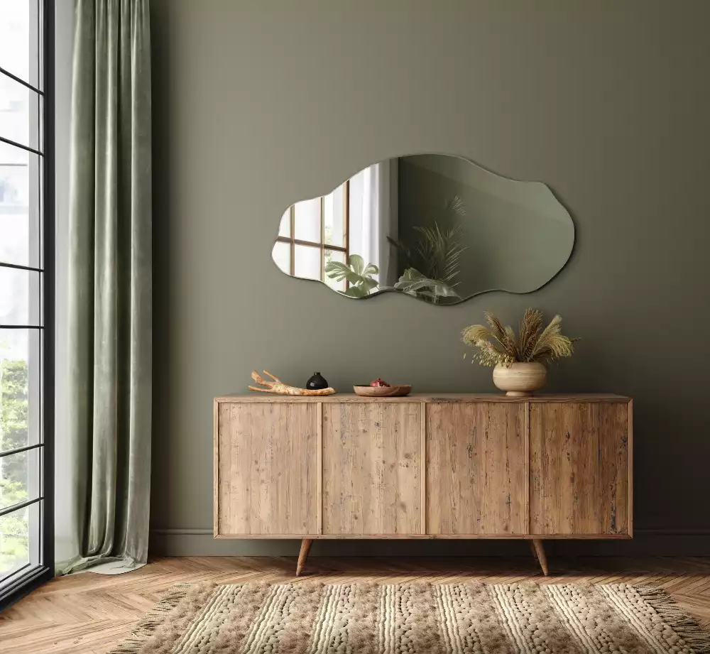 Oglindă formă neregulată decor original de perete