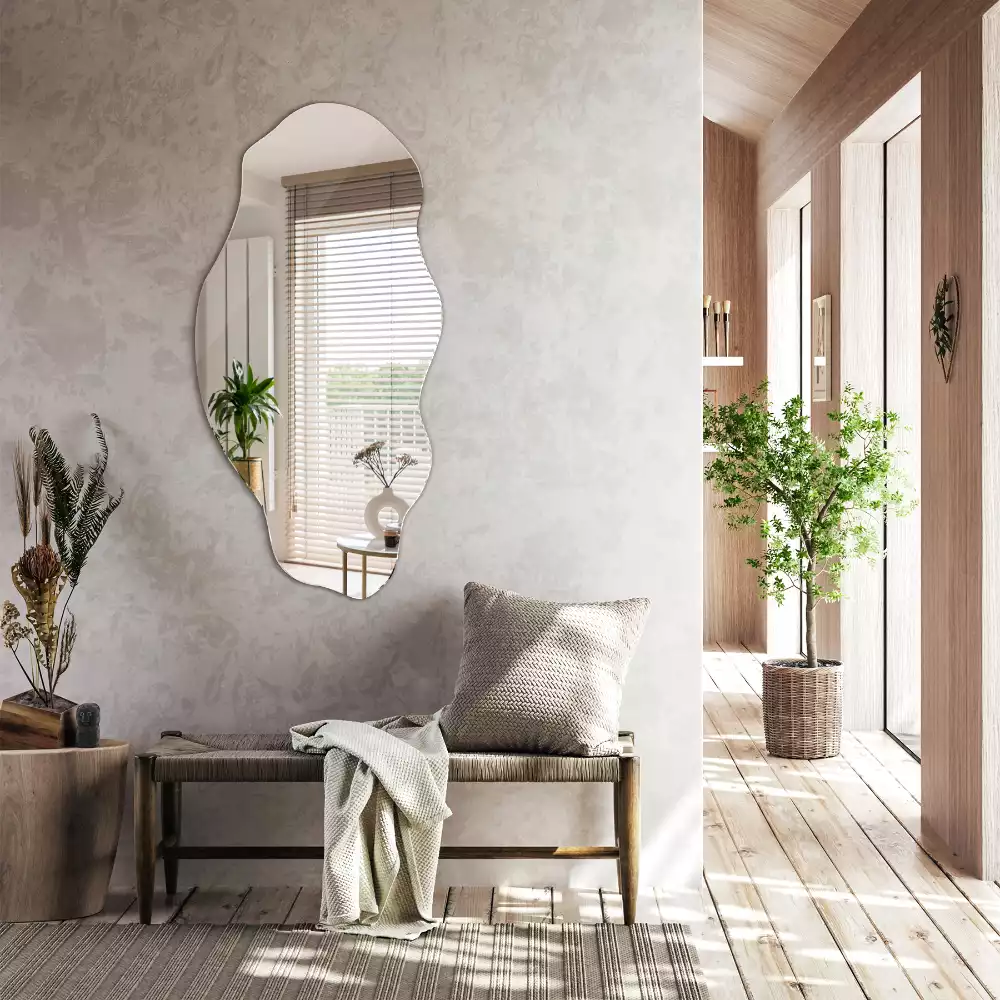 Oglindă formă neregulată decor original de perete