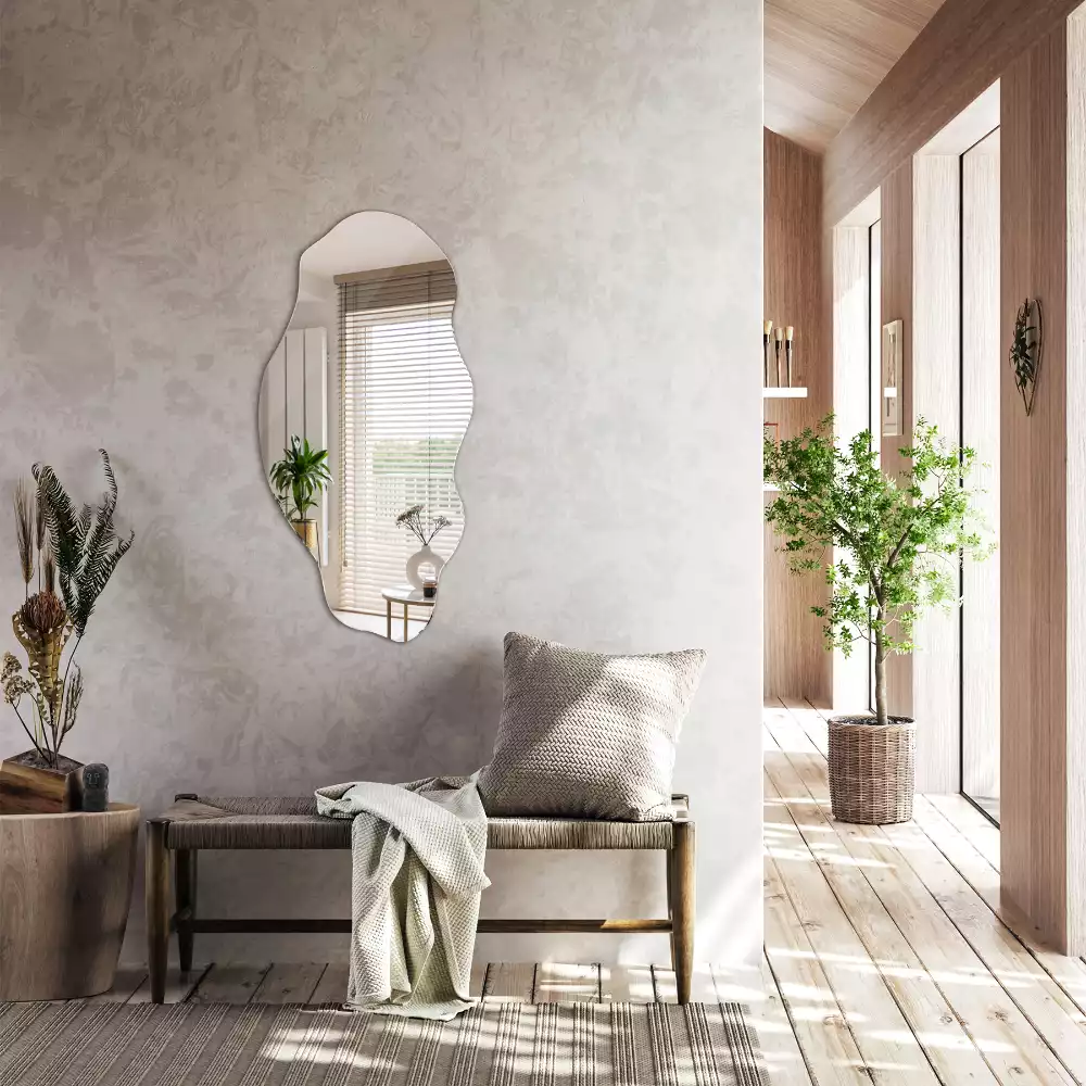 Oglindă formă neregulată decor original de perete