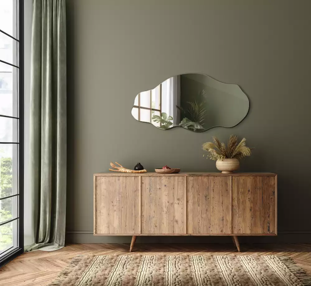 Oglindă formă neregulată decor original de perete