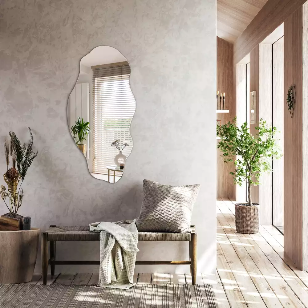 Oglindă formă neregulată decor original de perete