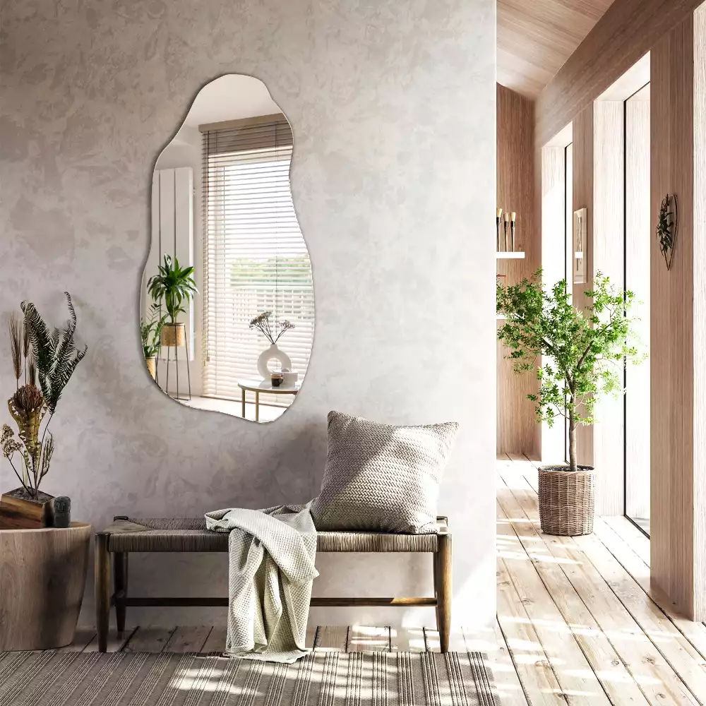 Oglindă formă neregulată pată agățată