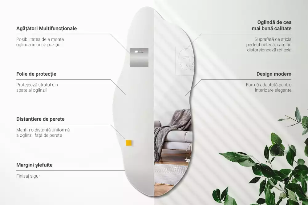 Oglindă organică accesoriu spectaculos