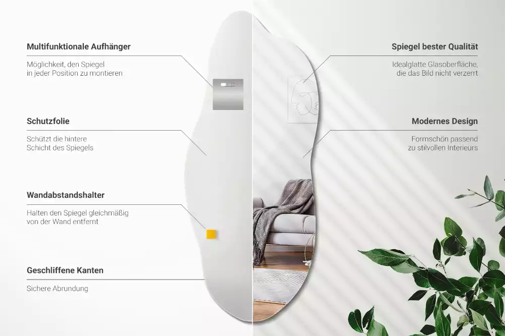 Oglindă organică accesoriu spectaculos