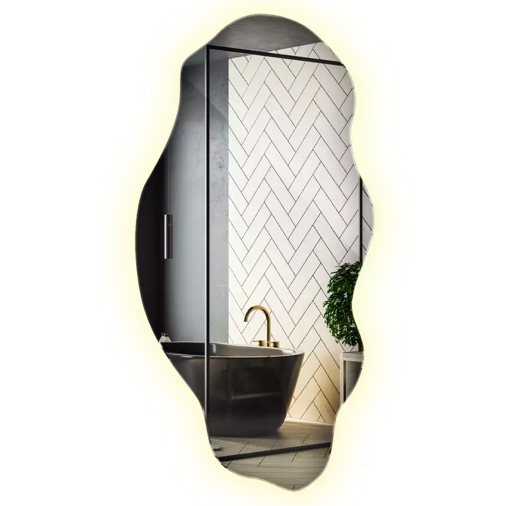 Oglindă asimetrică spot iluminat cu LED