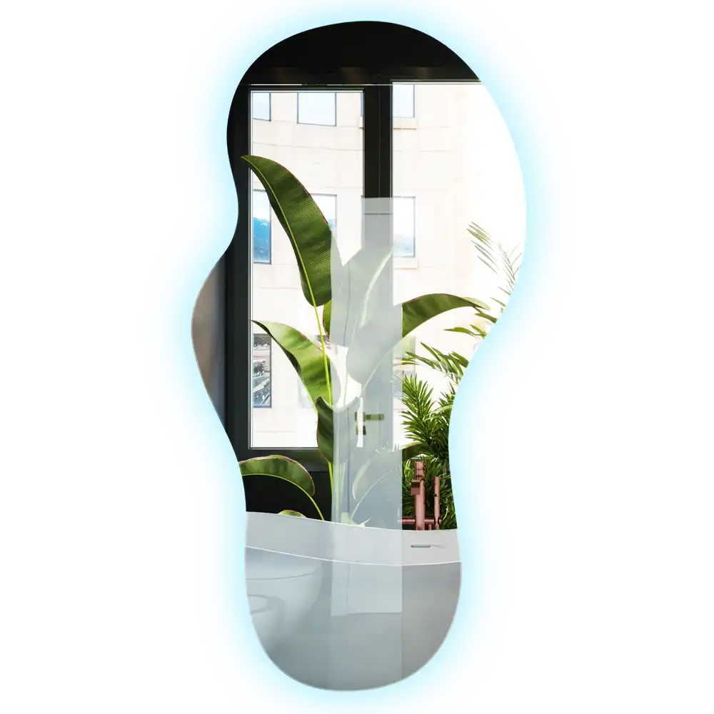 Oglindă organică cu iluminare ambientală