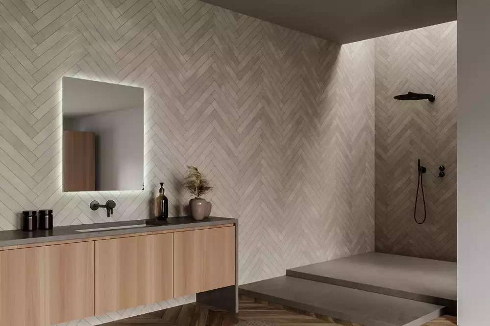 Oglindă pătrată LED modern