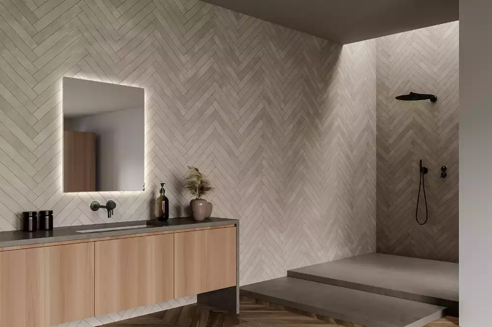 Oglindă pătrată LED modern