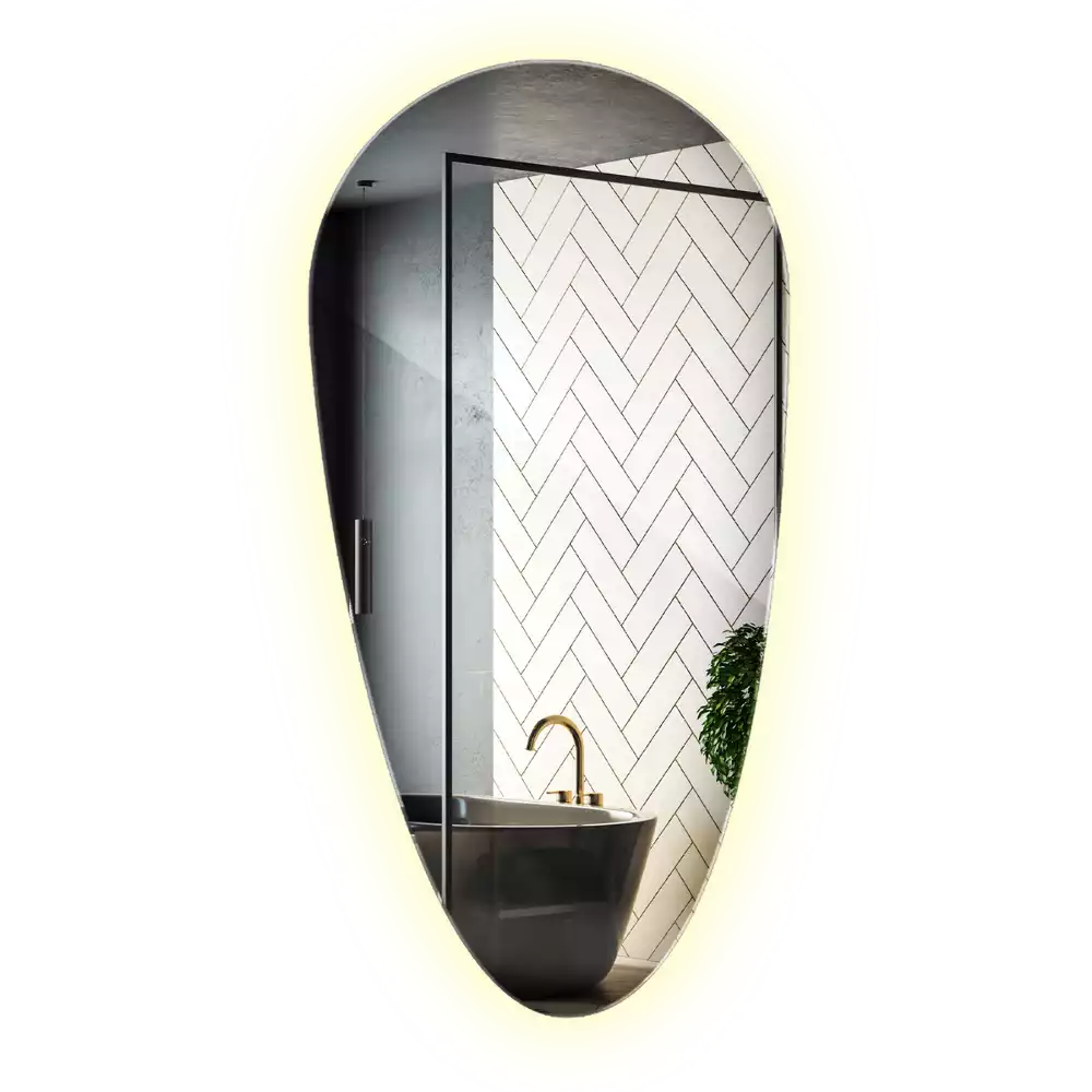 Oglindă organică cu led picătură iluminată