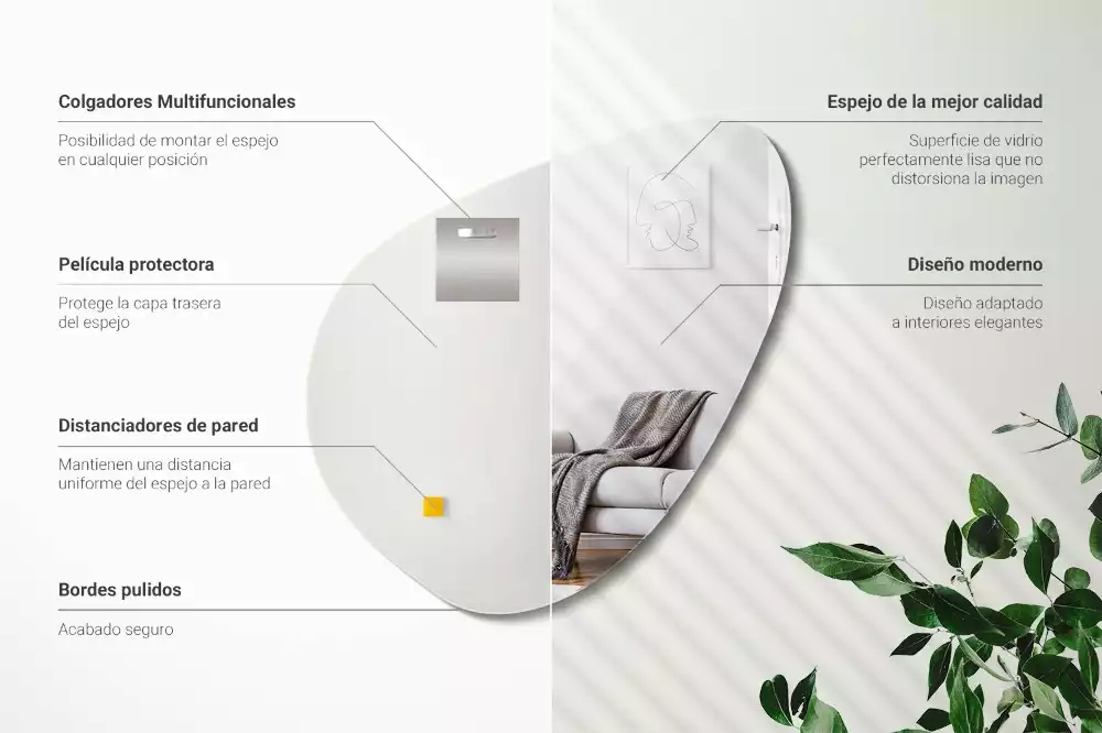 Oglindă organică perete decorativă