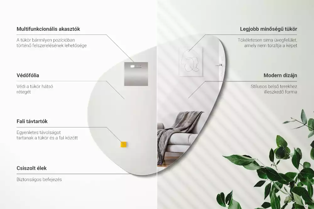 Oglindă organică perete decorativă