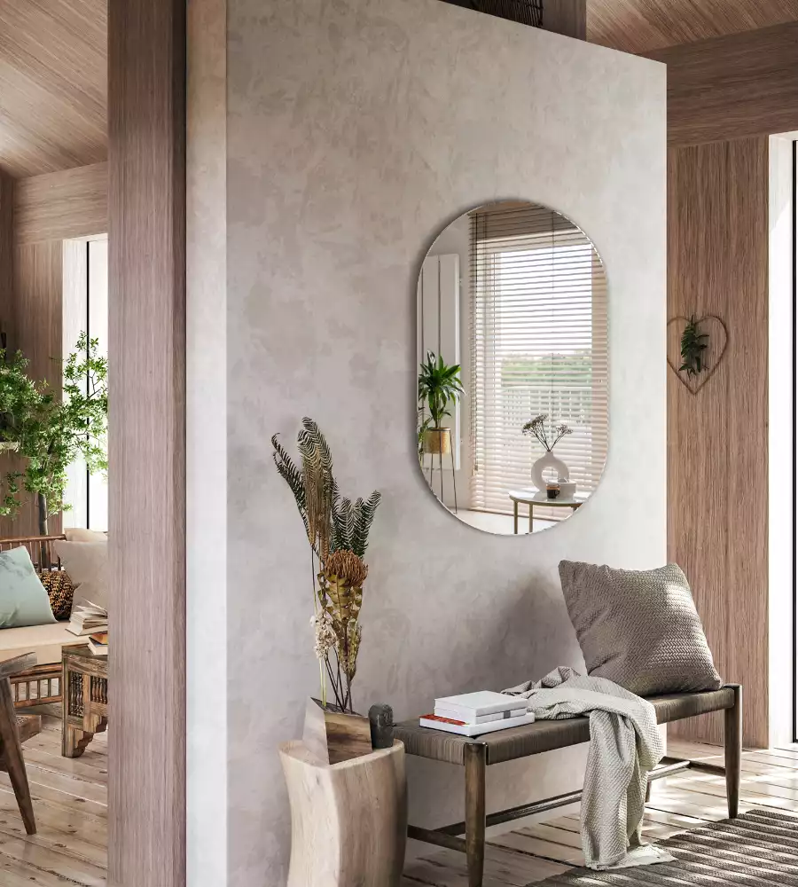 Oglindă ovală agățat clasic