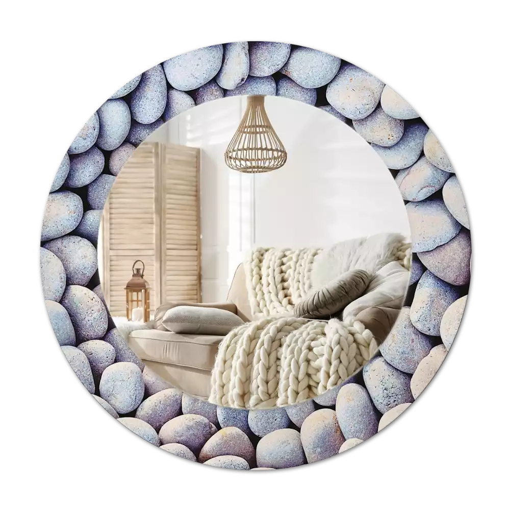 Oglindă cu decor rotundă Pietre marine cerc