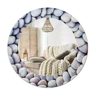 Oglindă cu decor rotundă Pietre marine cerc