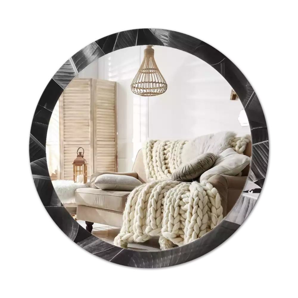 Oglindă cu decor rotundă Palmieri tropicali