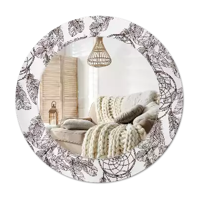 Oglindă cu decor rotundă Dreamcatcher
