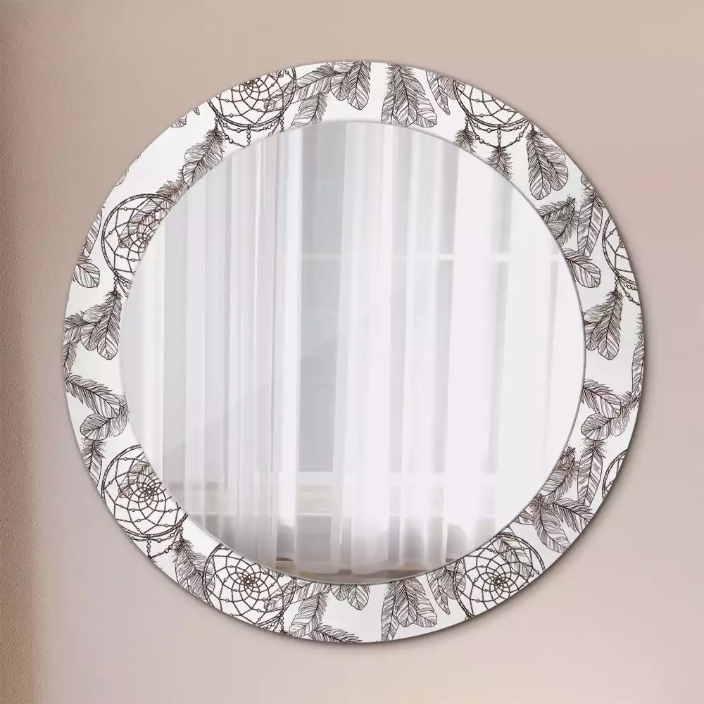 Oglindă cu decor rotundă Dreamcatcher