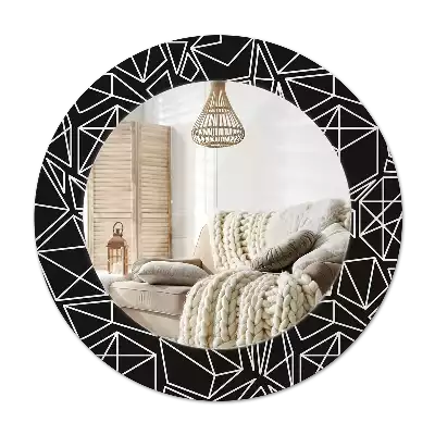 Oglindă cu decor rotundă Model geometric