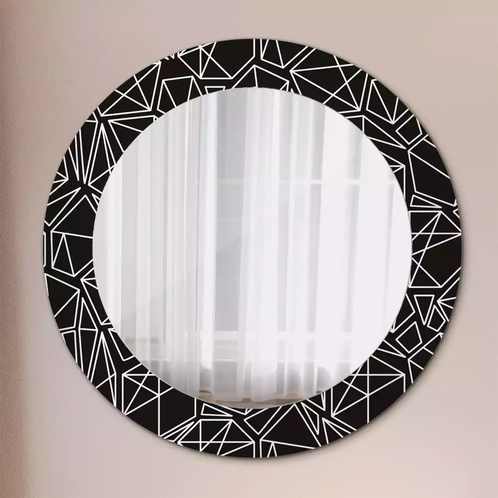 Oglindă cu decor rotundă Model geometric