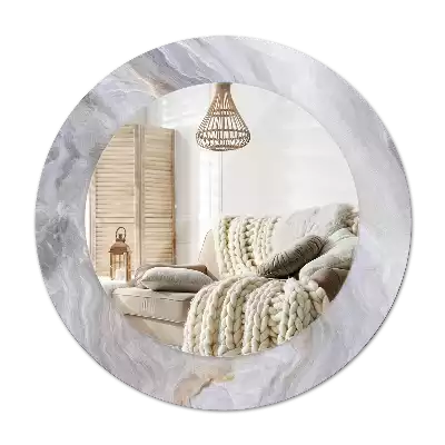 Oglindă cu decor rotundă Marmură abstractă
