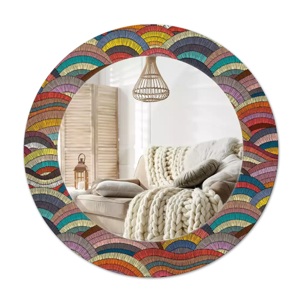 Oglindă cu decor rotundă Ornament