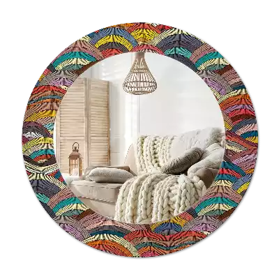 Oglindă cu decor rotundă Ornament