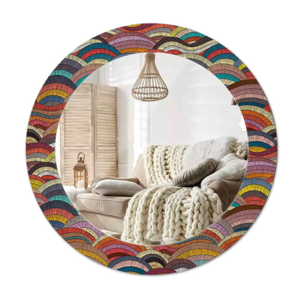 Oglindă cu decor rotundă Ornament
