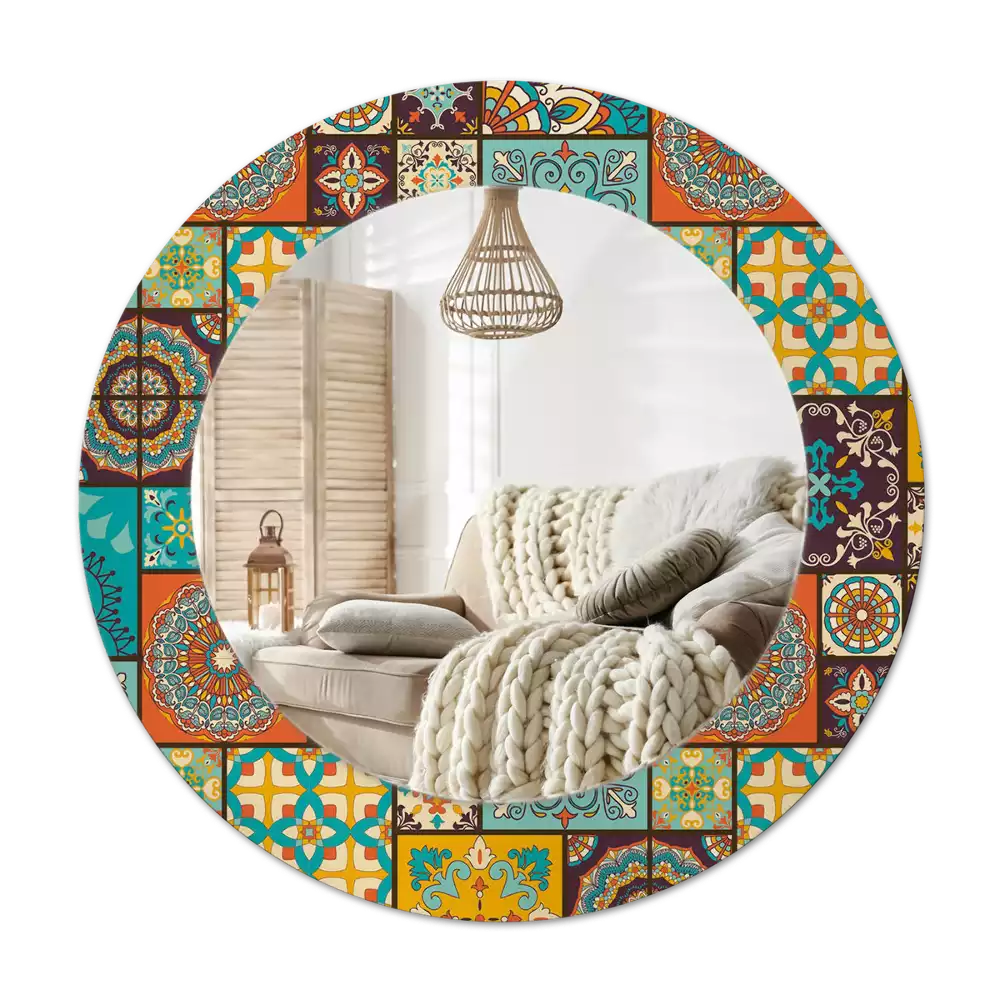 Oglindă cu decor rotundă Model arab