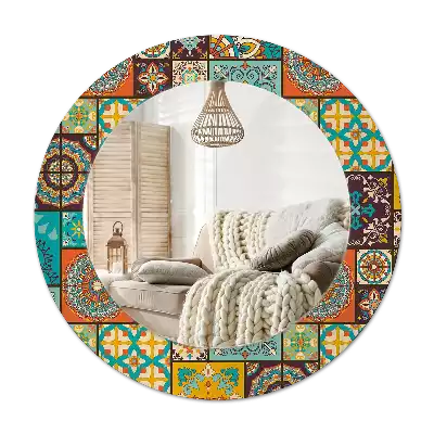 Oglindă cu decor rotundă Model arab