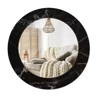 Oglindă cu decor rotundă Piatră de marmură