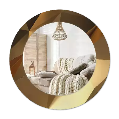 Oglindă cu decor rotundă Model geometric