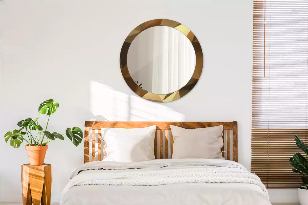 Oglindă cu decor rotundă Model geometric