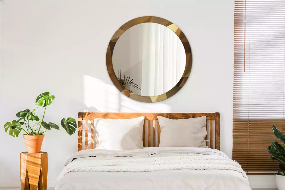 Oglindă cu decor rotundă Model geometric