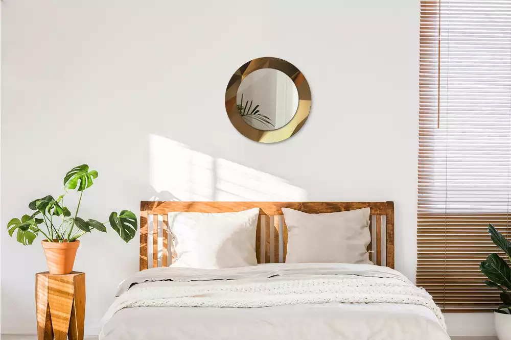 Oglindă cu decor rotundă Model geometric