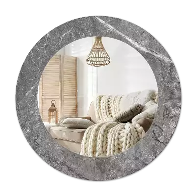 Oglindă cu decor rotundă Marmură rustică