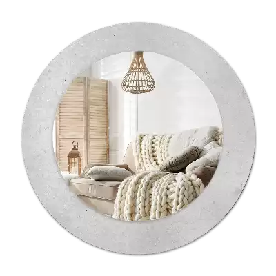 Oglindă cu decor rotundă Textură beton