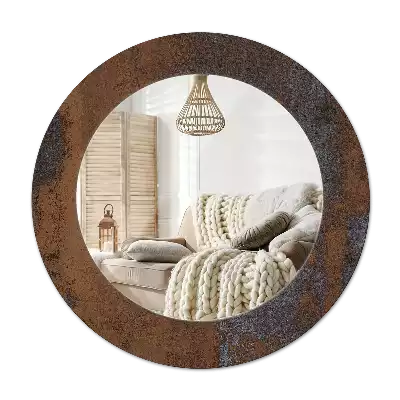 Oglindă cu decor rotundă Metal rustic
