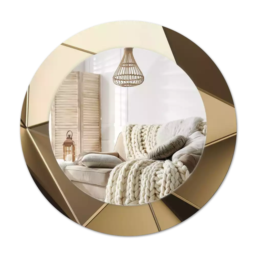 Oglindă cu decor rotundă Abstracție modernă