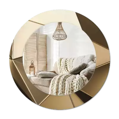 Oglindă cu decor rotundă Abstracție modernă