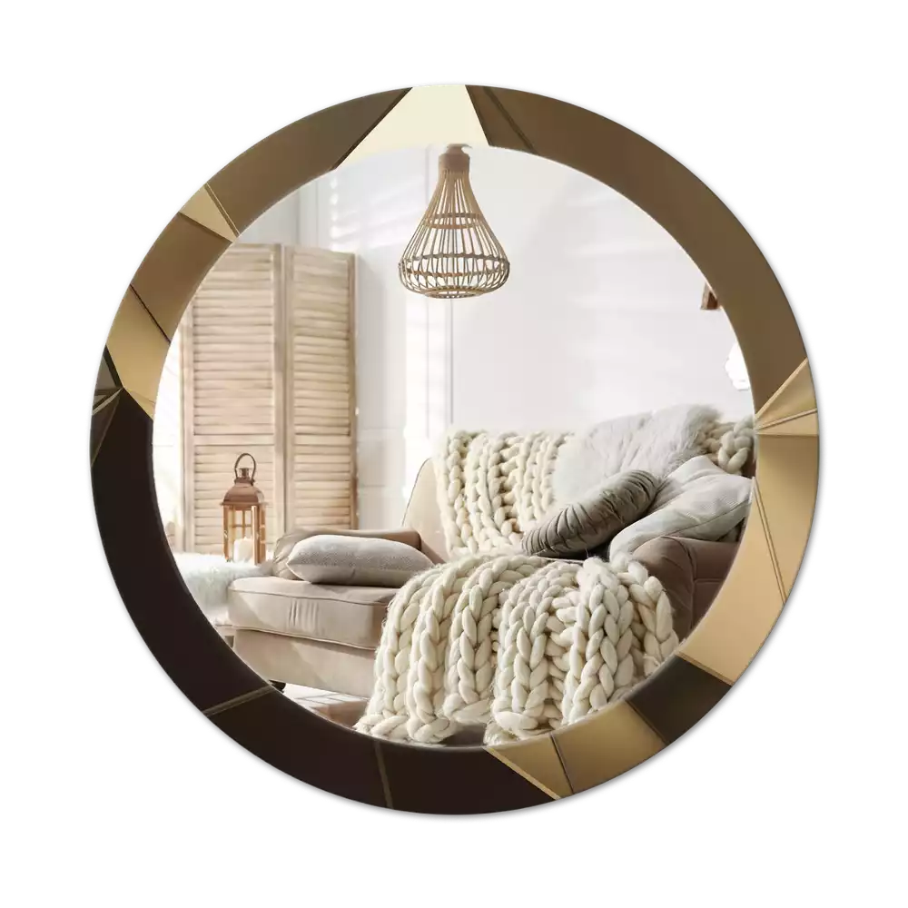 Oglindă cu decor rotundă Abstracție modernă