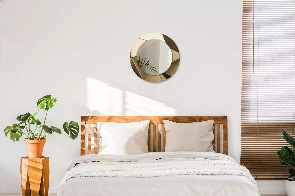 Oglindă cu decor rotundă Abstracție modernă