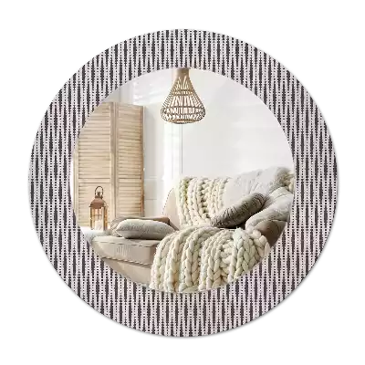 Oglindă cu decor rotundă Model geometric cu puncte