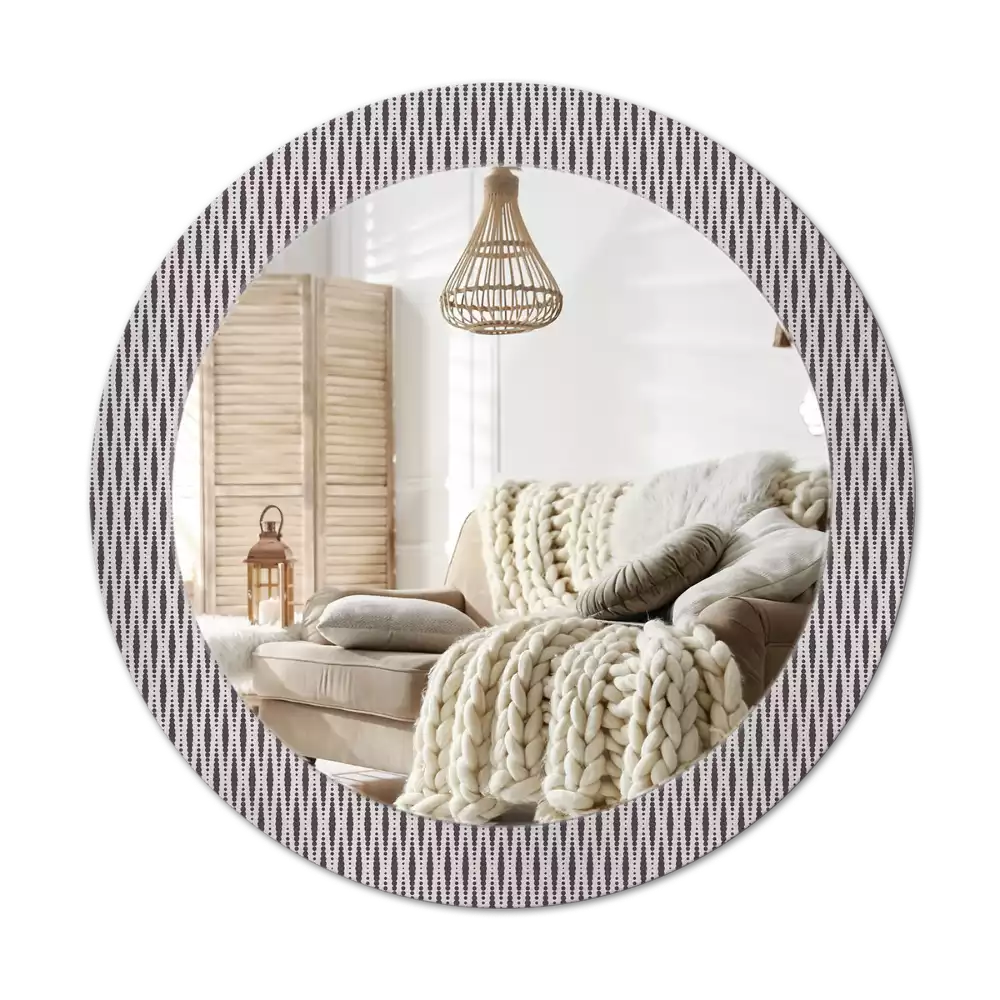 Oglindă cu decor rotundă Model geometric cu puncte
