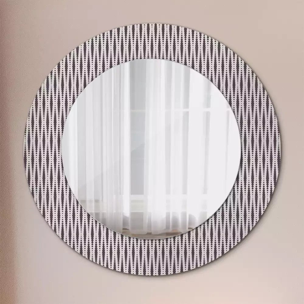 Oglindă cu decor rotundă Model geometric cu puncte