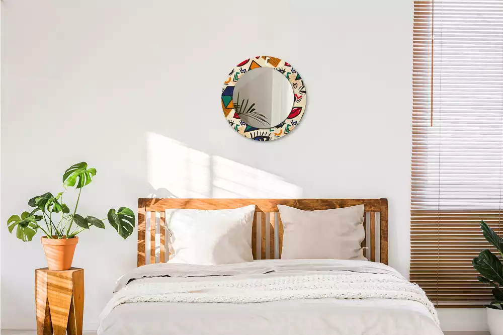 Oglindă cu decor rotundă Stil pop art