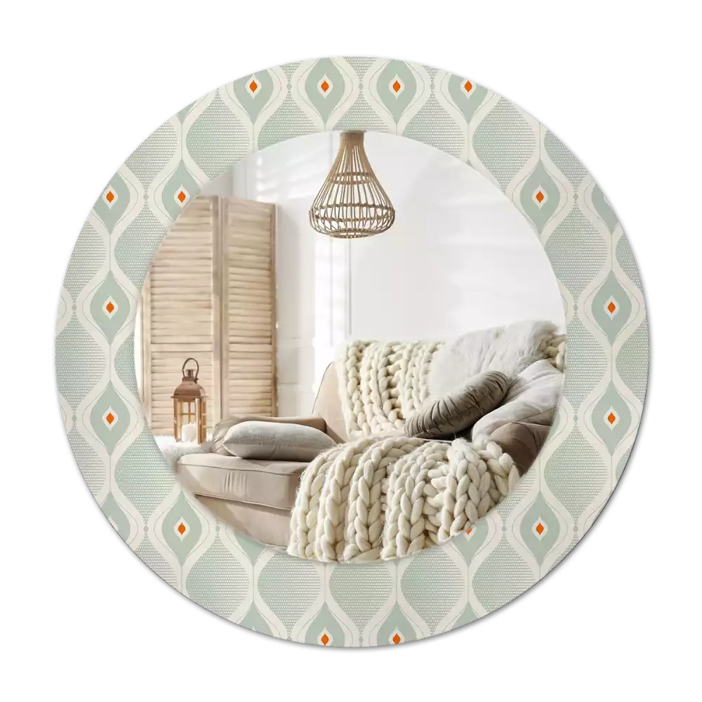 Oglindă cu decor rotundă Model vintage clasic