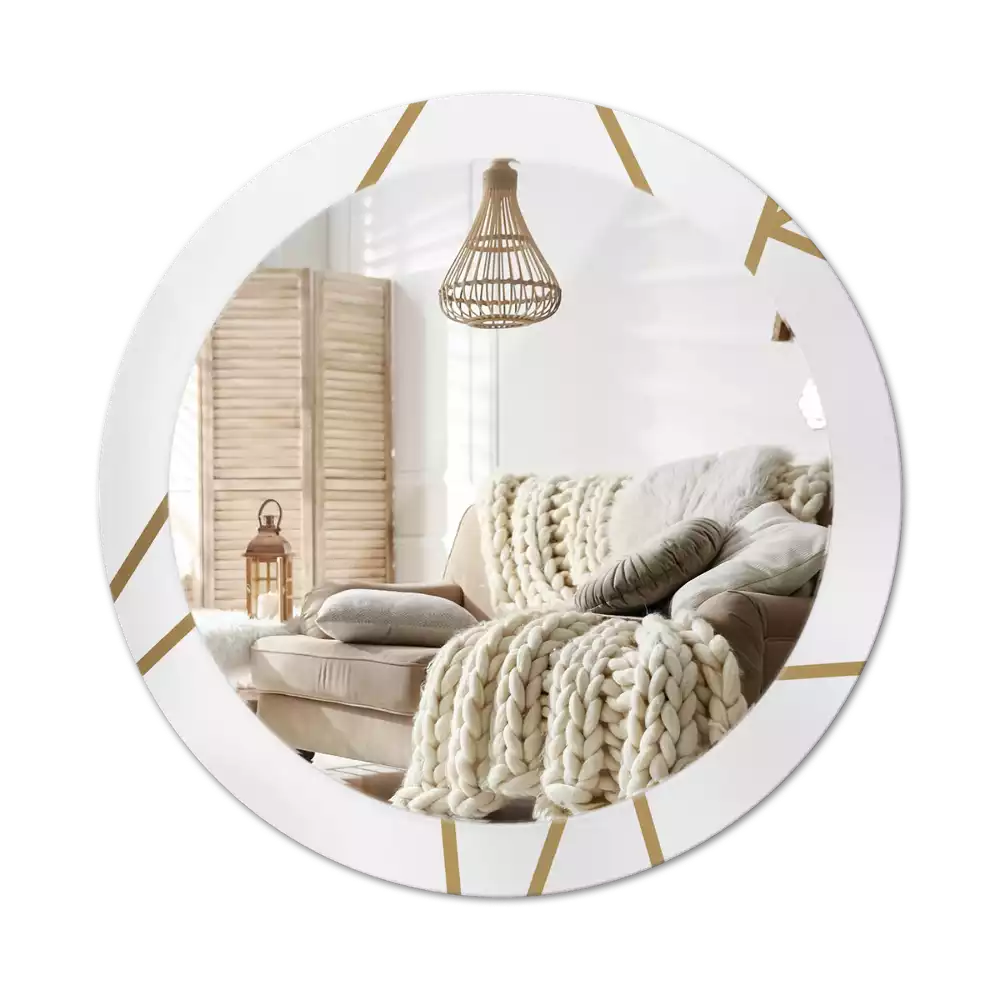 Oglindă rotundă imprimată Compoziție liniară