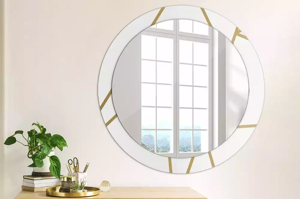 Oglindă rotundă imprimată Compoziție liniară