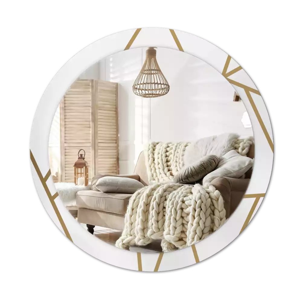 Oglindă rotundă imprimată Compoziție liniară